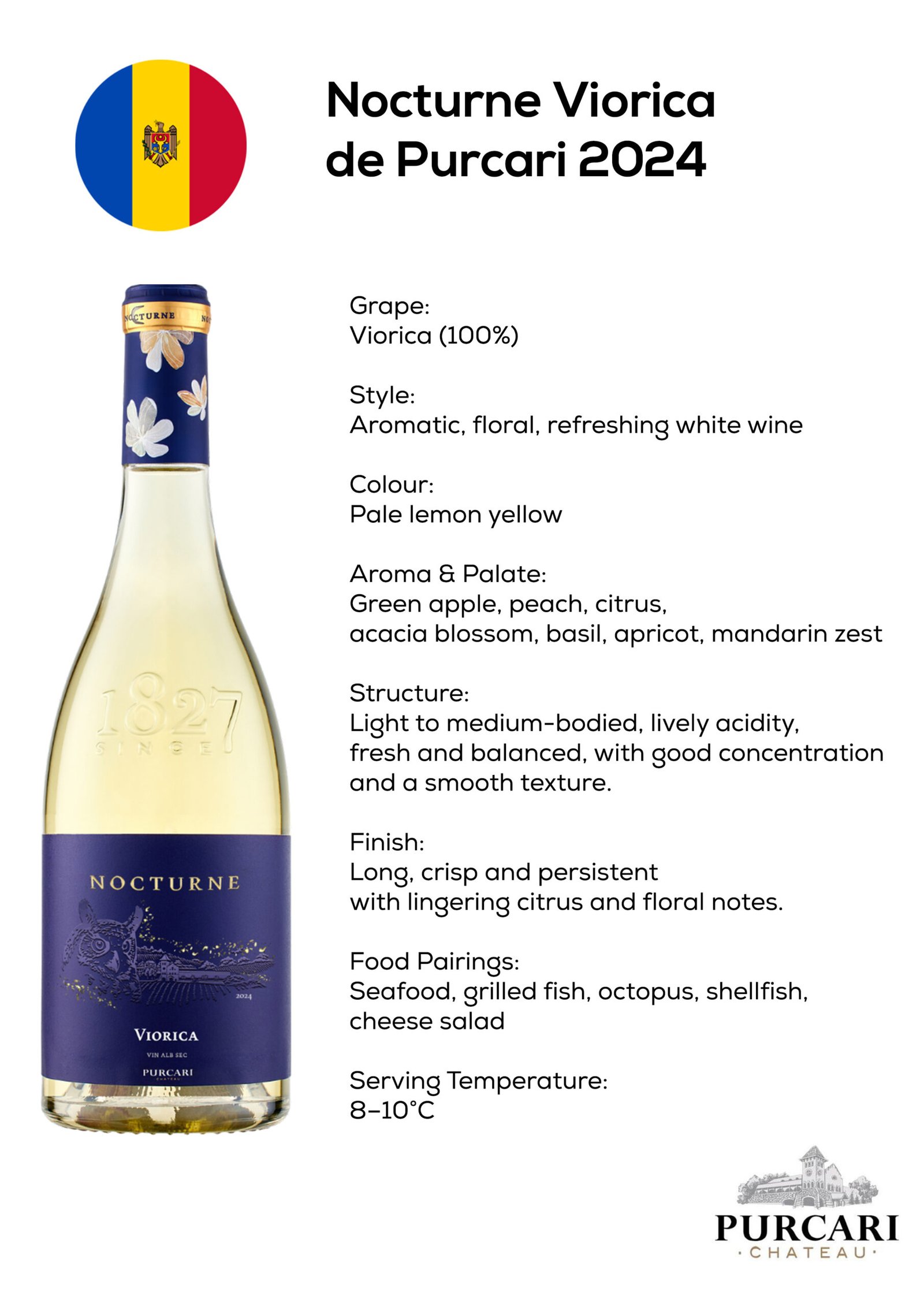 tasting profile-Nocturne Viorica de purcari 2024xx